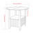 Mid-Century Solid Wood Round Dining Table With Storage Shelf