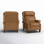 Fauteuil inclinable en cuir véritable Ambrosane-79515882