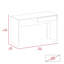 Arkansas Desk with Drawers and Spacious Surface, Dark Finish, Modern and Compact Design for Office or Study, Ash Grey-786093185