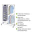 116cm Rolling Clothing Rack