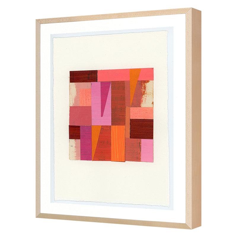 Parralel Print by Andy Burgess, Maple Framed