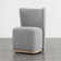  Geelt Upholstered Wingback Dining Chairs with Casters