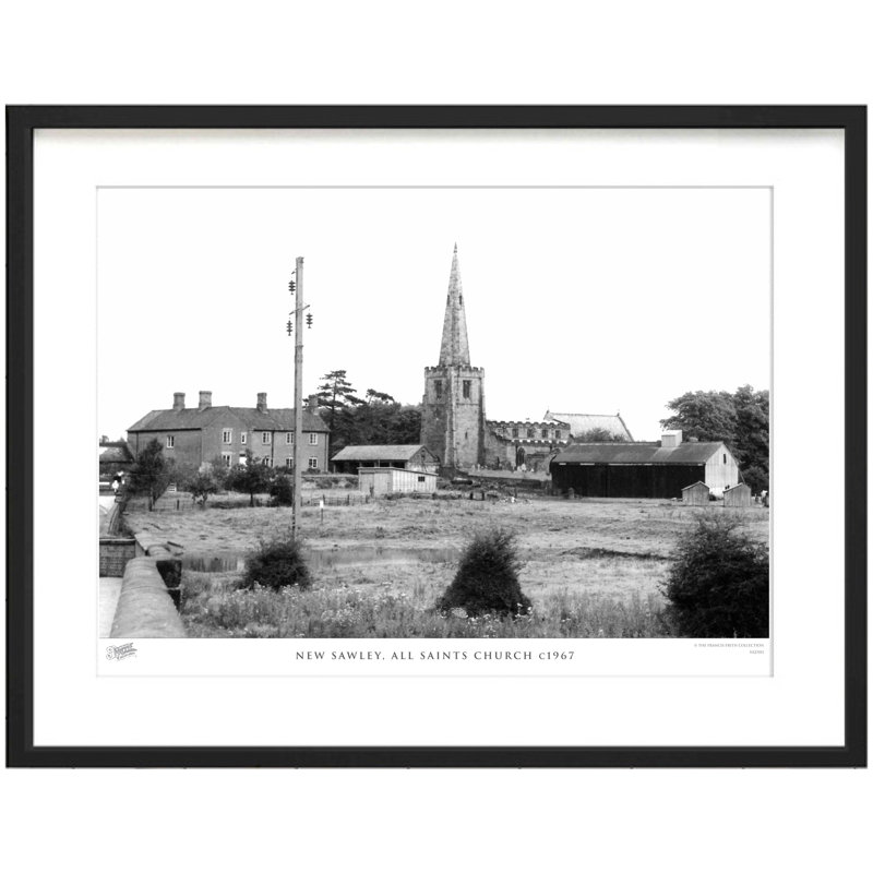 New Sawley, All Saints Church C1967 1 Piece Single Picture Frame Wall Art, 60cm H x 80cm W x 2.3cm D