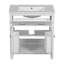 Meuble-lavabo de 30 pouces avec lavabo en céramique, armoire de salle de bain simple blanche moderne avec 2 portes et une tablette, portes à fermeture en douceur-124456361