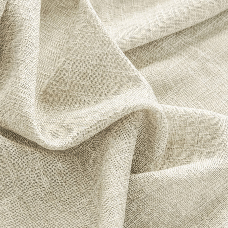 Paire de rideaux semi-transparents avec œillets Draycott, L 52 po x L 96 po, Polyester taupe