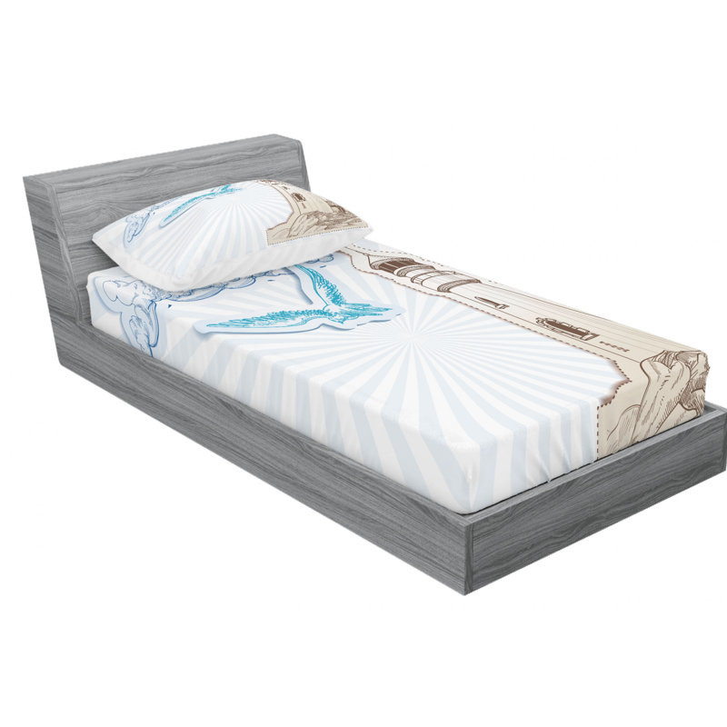 Microfiber Sheet Set, Twin Sheet Set with Fitted Sheet