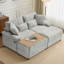 Ensemble de méridienne double avec repose-pieds réversible en velours côtelé doux, repose-pieds de rangement, port USB, siège / table multifonctionnel (coussin convertible à convertir), pour le salon-752219324
