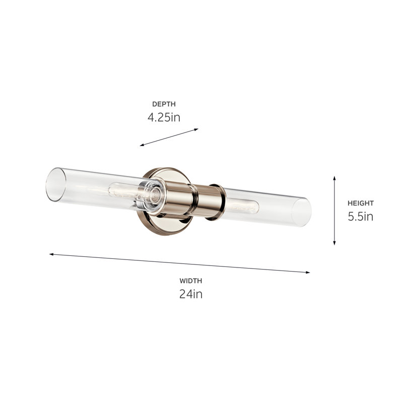 Jaheir Steel Armed Sconce, Polished Nickel