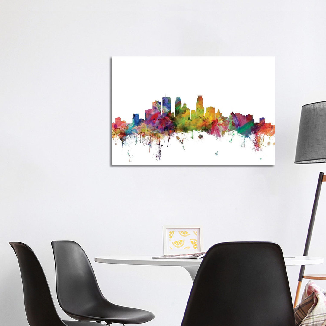 Minneapolis, Minnesota Skyline by Michael Tompsett - Wrapped Canvas Gallery-Wrapped Canvas GiclÃ©e