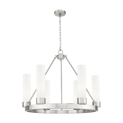 Lustre 6 lumières avec abat-jour Scherer