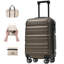 Ensemble de valises Hardshell en ABS, valise à carreaux de 24 pouces avec roulettes, bagage de voyage léger avec 2 cubes d'emballage pour hommes et femmes
