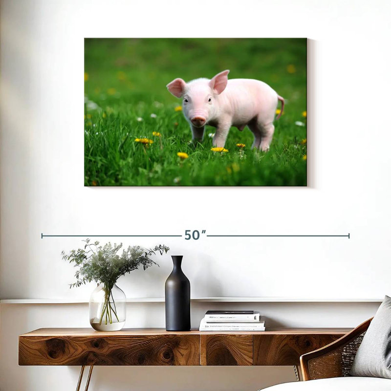 Brampt Spring Grass Pig, 24" H x 36" W