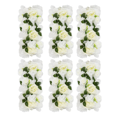 Wall Panel Arrangement Artificial Flower Wall Background