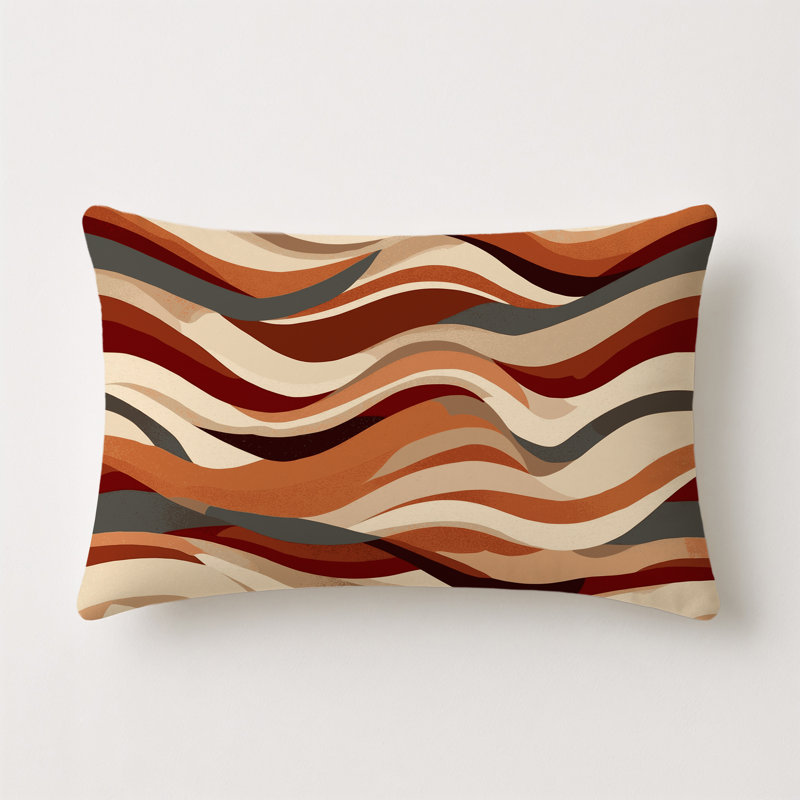 Tranquil Waves Indoor And Outdoor Throw Pillow, Rectangle 14"H x 20"W