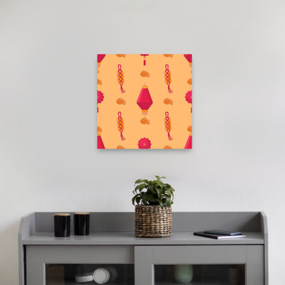 Chinese Lanterns And Coins Traditional Wall Art