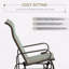 Fauteuil oscillant d'extérieur, balançoires pour patio extérieur avec mécanisme à bascule lisse et construction légère pour la cour arrière, brun clair-1627405909