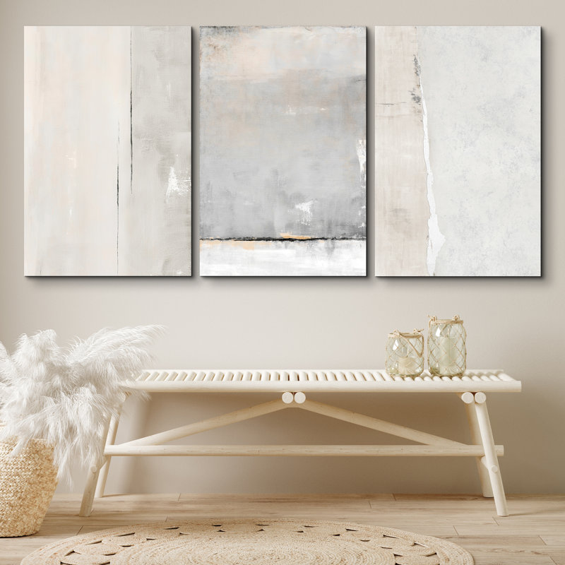 Impression sur toile 3 pièces, H 36 po x l 72 po x P 1,5 po, Toile tendue, Sans cadre