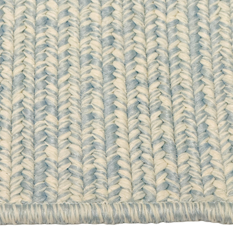Tapis d'extérieur uni tressé Nautical Tweed, Safran, Tapis de couloir 2 pi x 8 pi
