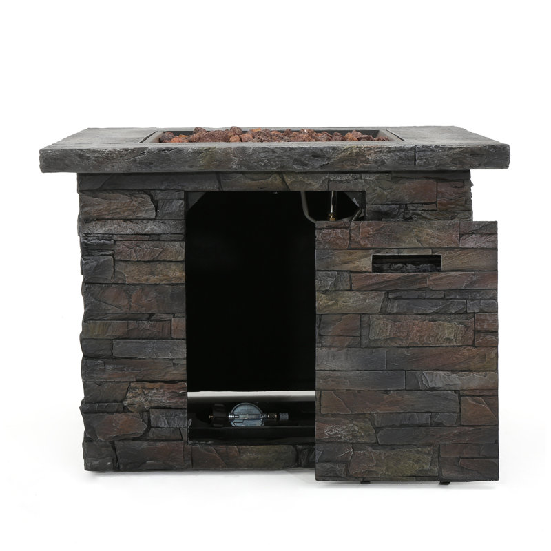 Altair Concrete Propane Fire Pit Table with Hidden Fuel Tank