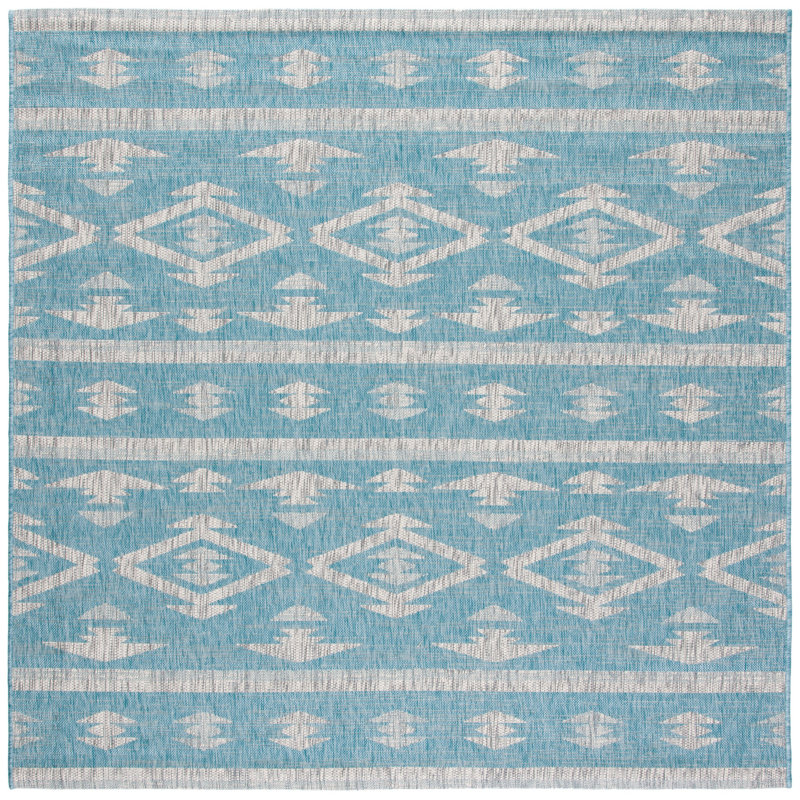 Amarien Southwestern Indoor/Outdoor Area Rug, Square 6'7"