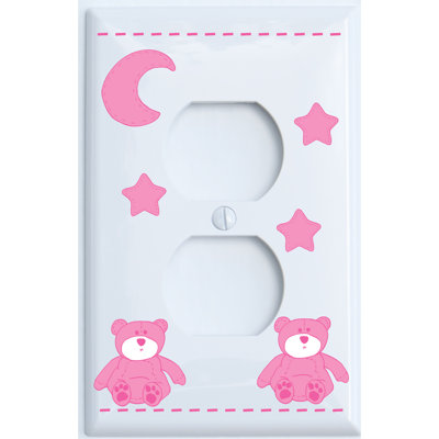 Plaque murale 2 prises Teddy Bear