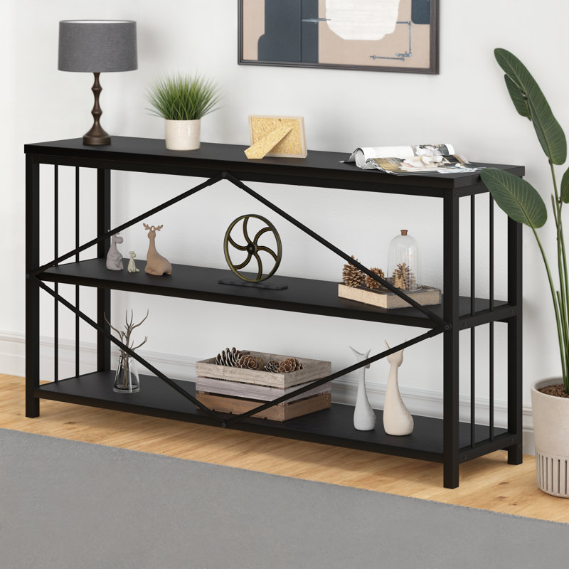 Makowski Console Table, Black Oak, 30" H x 55" W x 13.4" D