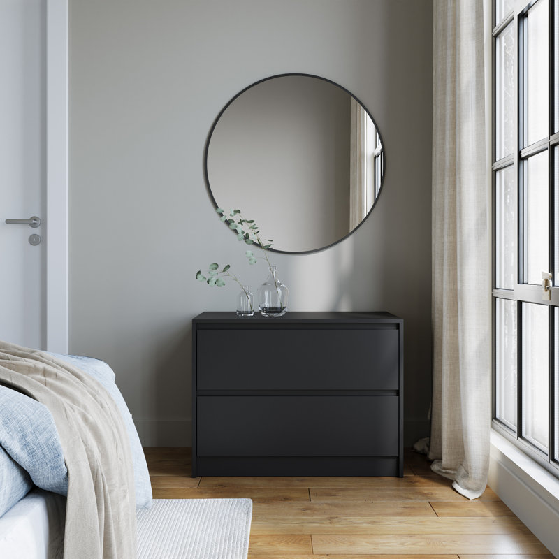 Solid Wood Rectangle Accent Chest, Black