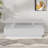 Modern Rectangular Coffee Table With Led Lights, 2 Drawers And Open Storage Shelf-886175085