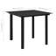 Table de salle à manger en acier thermolaqué noir 31,5 x 31,5 po