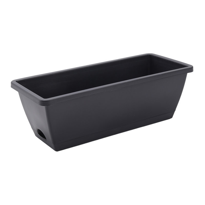 Cachepot, 15.7cm H x 49.5cm W x 19cm D, Black