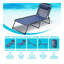 Ensemble de 2 chaises longues pliantes, chaise longue de bronzage, chaise longue d'extérieur avec dossier inclinable à 4 positions, siège en filet respirant pour la plage.