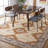 Arkadijus Southwestern Handmade Tufted Area Rug in Brown / Blue-953330926