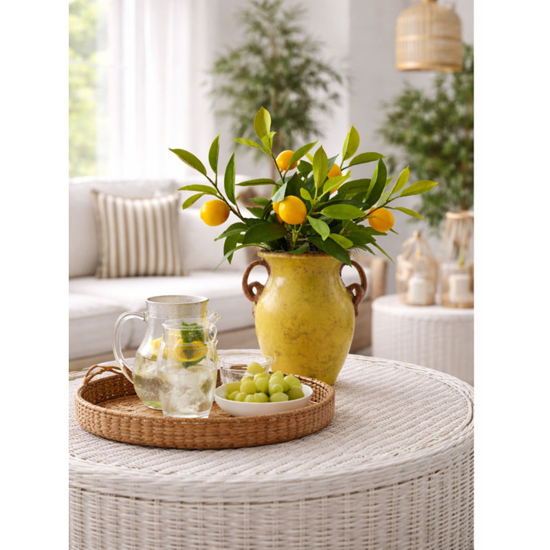 Faux Fruit and Greenery Arrangement