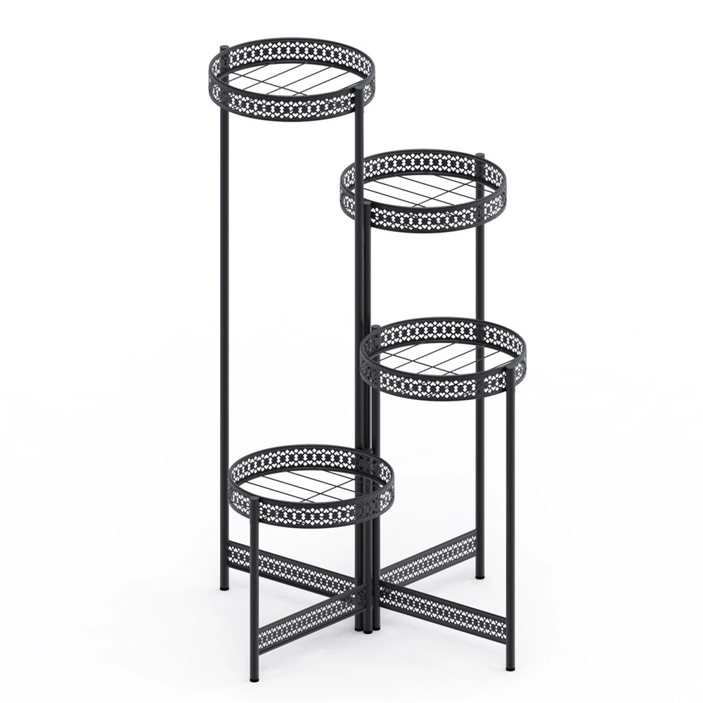 Astoria Grand 4 Tier Sula Plant Stand Garden Planter Metal Flower Pot Rack Corner Shelving Indoor Outdoor & Reviews | Wayfair