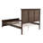 Bed with Tall Headboard & Footboard, USB Charging Station, Pinewood Bed with Strengthened Bed Frame,Walnut-129416271