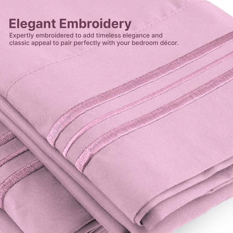 Ensemble de 4 taies d'oreiller Soft Soft, Grand lit, Rose clair