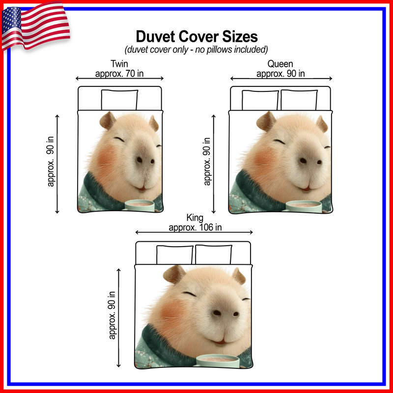 Housses de couette Capybara In Pull, Très grand lit