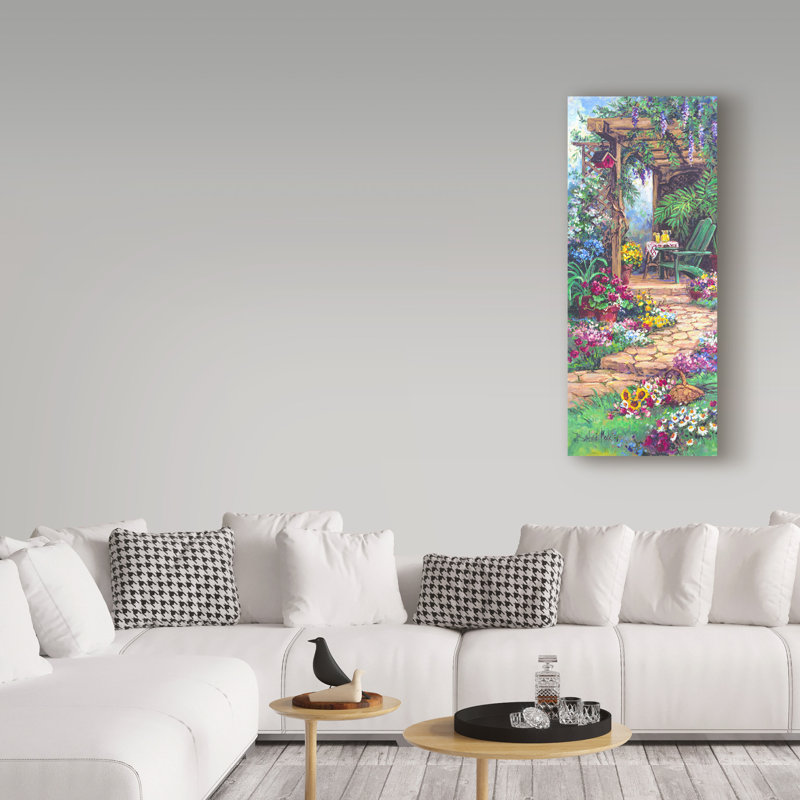 «Garden Hideaway» par Barbara Mock, reproduction sur toile, H 24 po x l 10 po x P 2 po