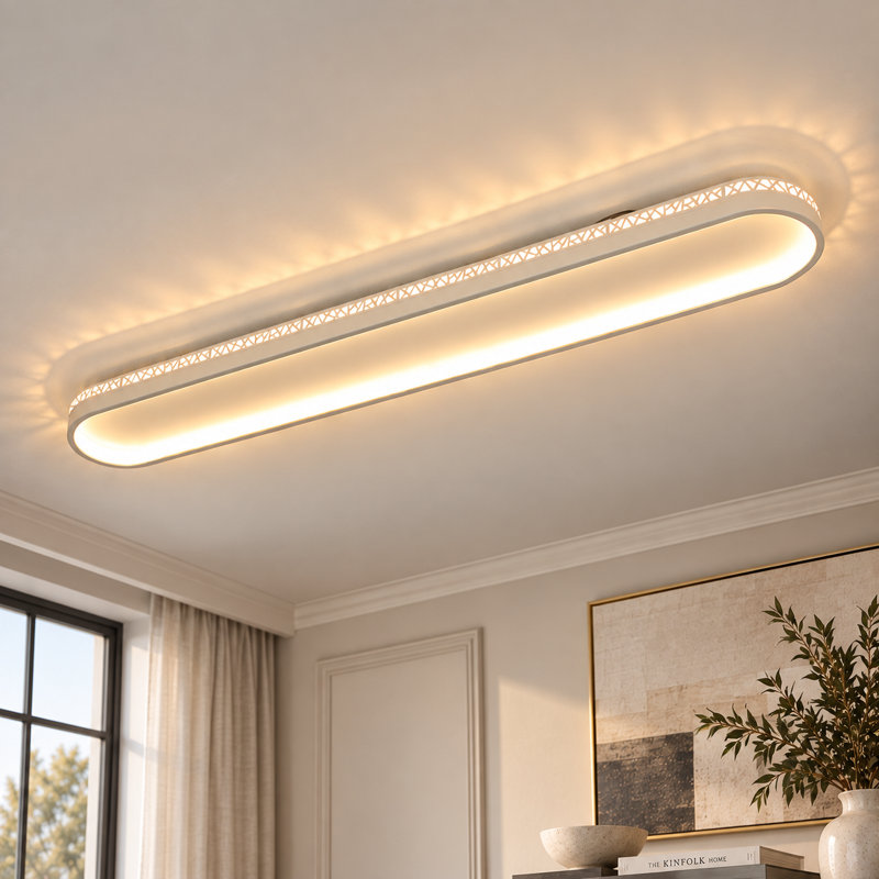 40" Modern LED Flush Mount Ceiling Light with Decorative Ceiling Glow, Dimmable 3 Color Temperatures, Remote & App Control, Night Light, Timer and Memory