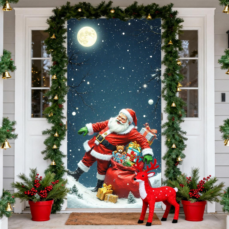Couvre-porte de Noël 35 X 72 pouces, B