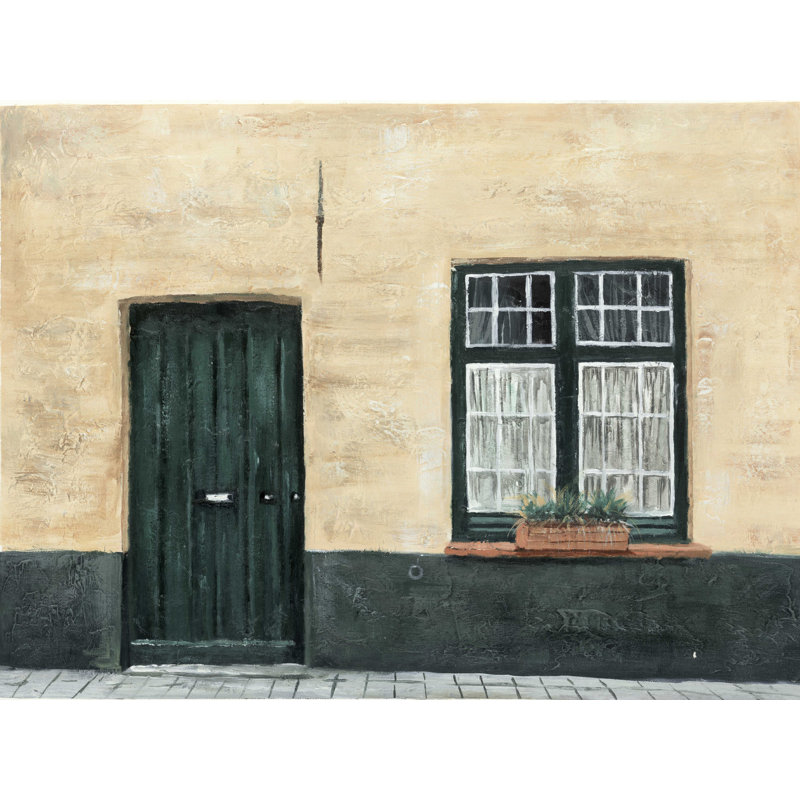 La rue - peinture sur toile tendue, H 30 po x l 40 po