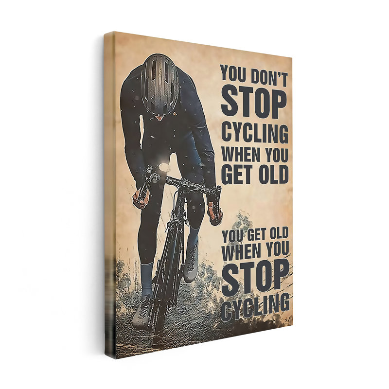 Don't Stop Cycling, Sans cadre, Canevas, H 12 po x l 16 po