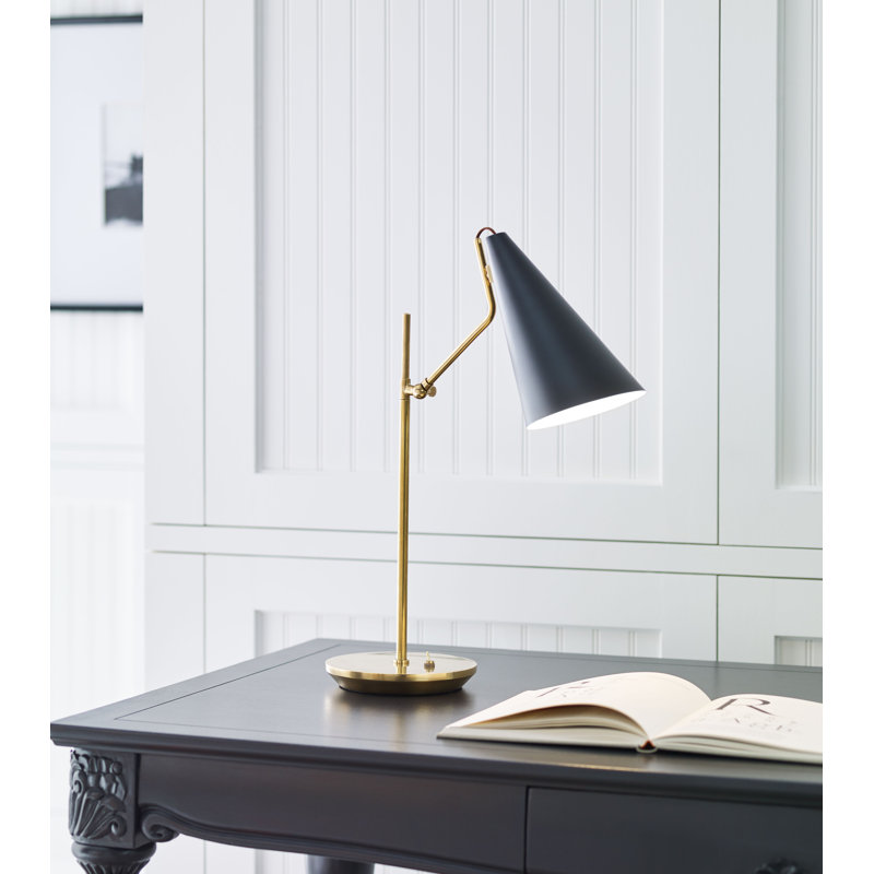 AERIN Clemente Table Lamp, Brass/Black