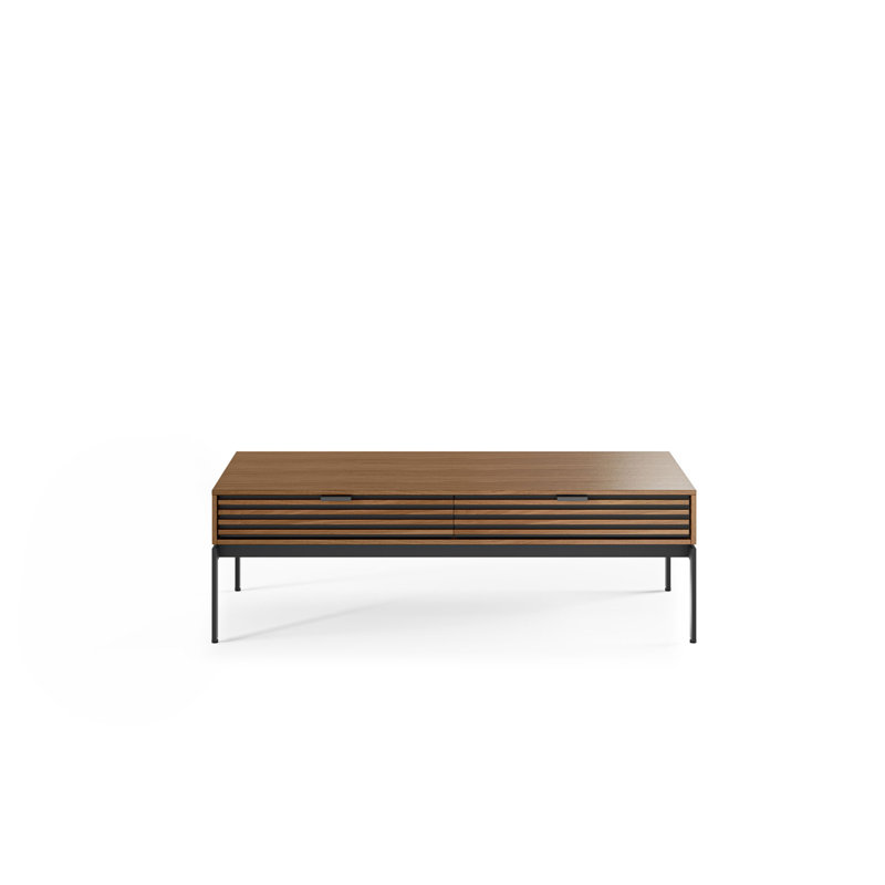 Cora Coffee Table, Natural Walnut, Black