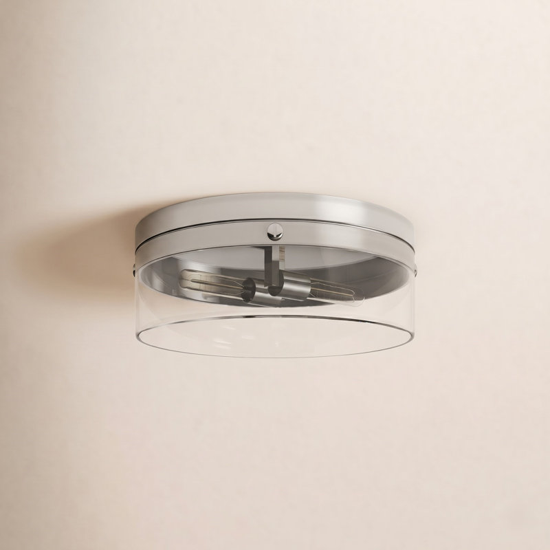 Plafonnier Macarena Bayla à 2 lampes de 18,37 po par Chapman & Myers, Nickel poli