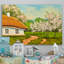 Printemps, paysage, maison, reproduction d'art sur toile-1620539744-1620539755