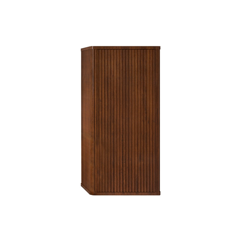 Striped Walnut Bathroom Floating Side Cabinet