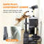 160cm Large Multi‑Level Cat Tree Tower with Condos, Hammock & Sisal Scratching Posts, Dark Grey