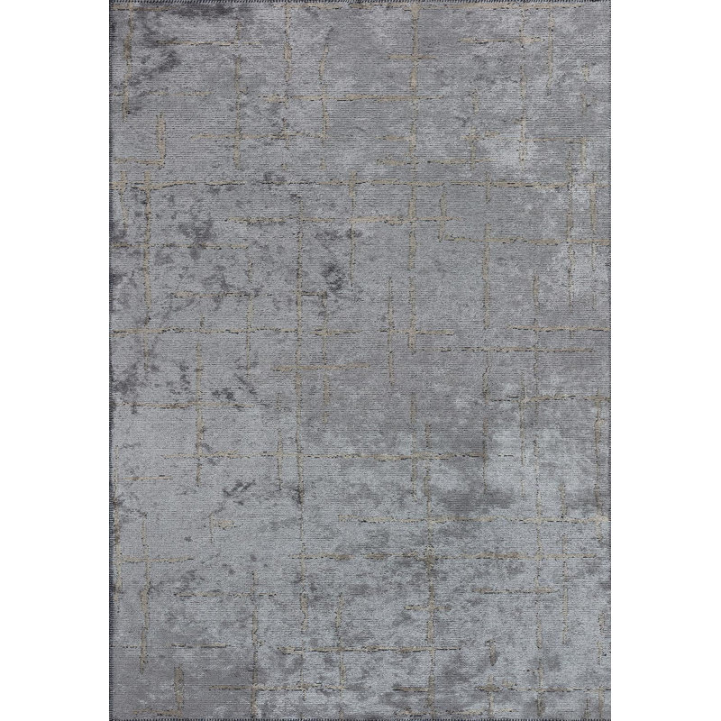 Modern Loose Abstract Stripes, Square 9'10"