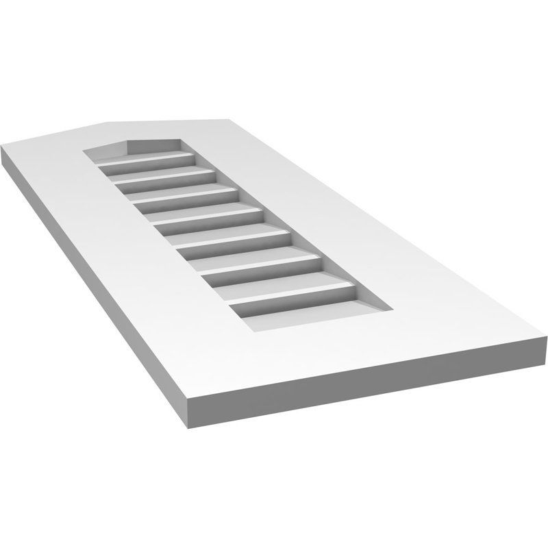 Ventilé à pignon en uréthane fonctionnel à hauteur de crête fonctionnelle 4/12, brun clair apprêté, 4/12